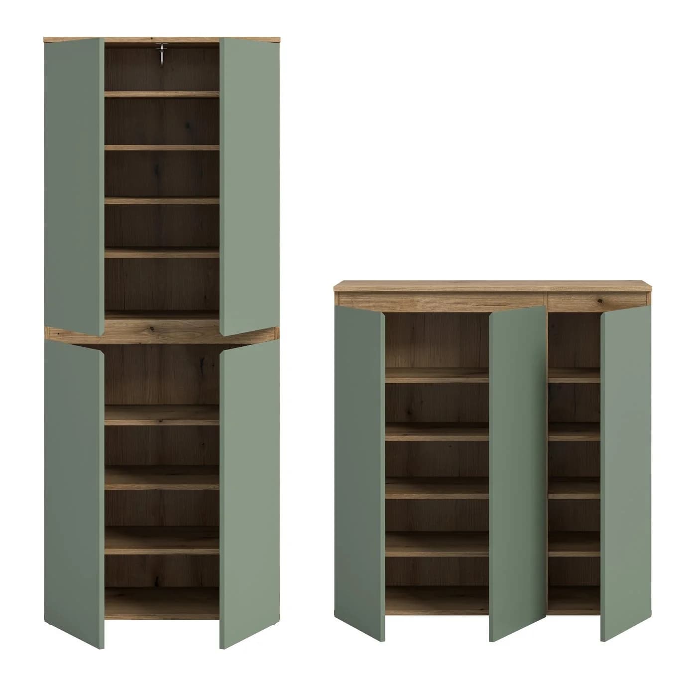 furnling Mehrzweckschrank-Set Sarca 2-tlg. Kommode & Schrank Grün - Bild 4