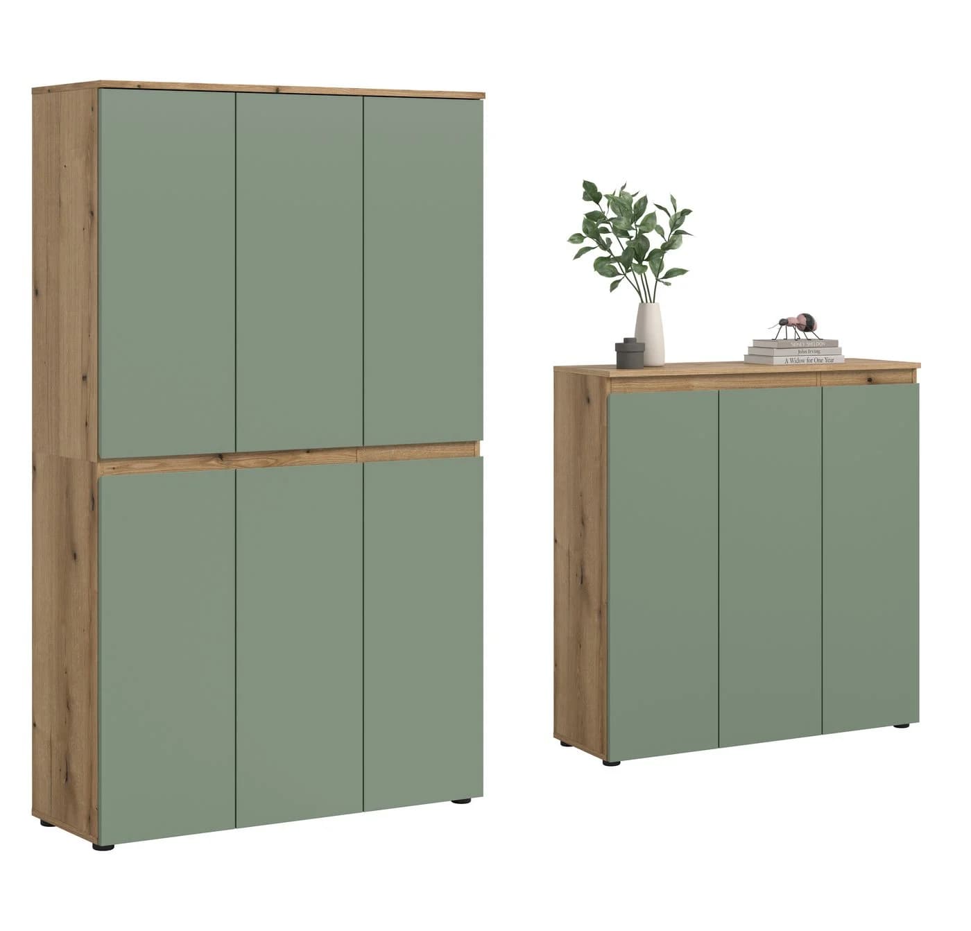 furnling Mehrzweckschrank-Set Sarca 2-tlg. Kommode & Schrank Grün - Bild 2