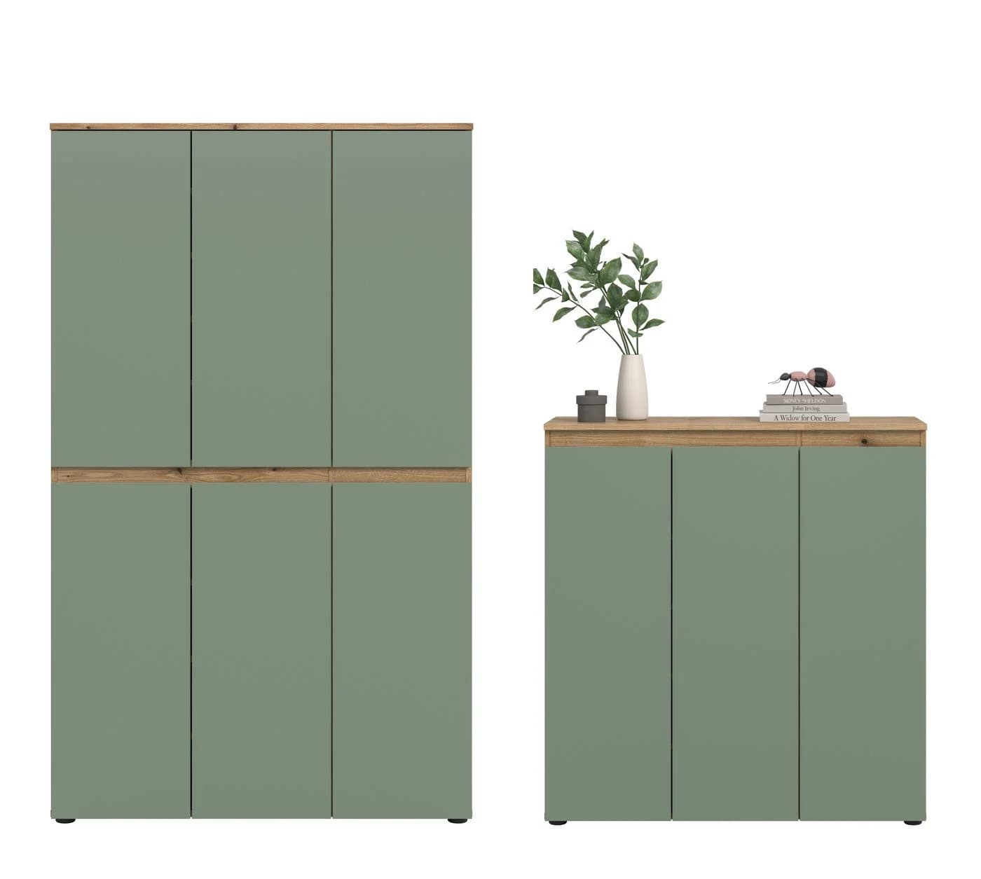 furnling Mehrzweckschrank-Set Sarca 2-tlg. Kommode & Schrank Grün - Bild 3