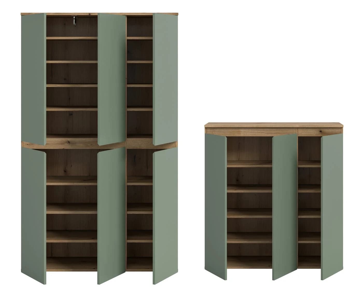 furnling Mehrzweckschrank-Set Sarca 2-tlg. Kommode & Schrank Grün - Bild 4