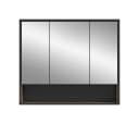 furnling Badezimmerspiegelschrank Benno 3 Spiegeltüren Braun Bild 3