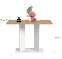 furnling Esstisch Gusto Weiß Artisan Eiche Nachbildung Bild 4