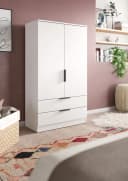 furnling Wäscheschrank Kovena Weiß 2 Türen 2 Schubladen Bild 1