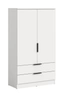 furnling Wäscheschrank Kovena Weiß 2 Türen 2 Schubladen Bild 2