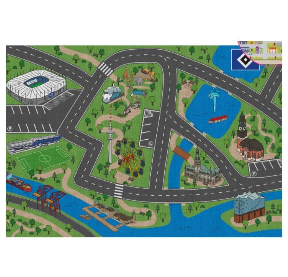 VertriebsArena GmbH Kinderteppich HSV Spielteppich Blau - Bild 2