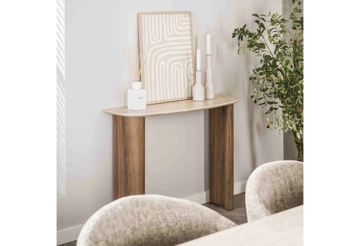 Feeling4Home Konsole Manvo mit Keramikplatte Beige - Bild 3