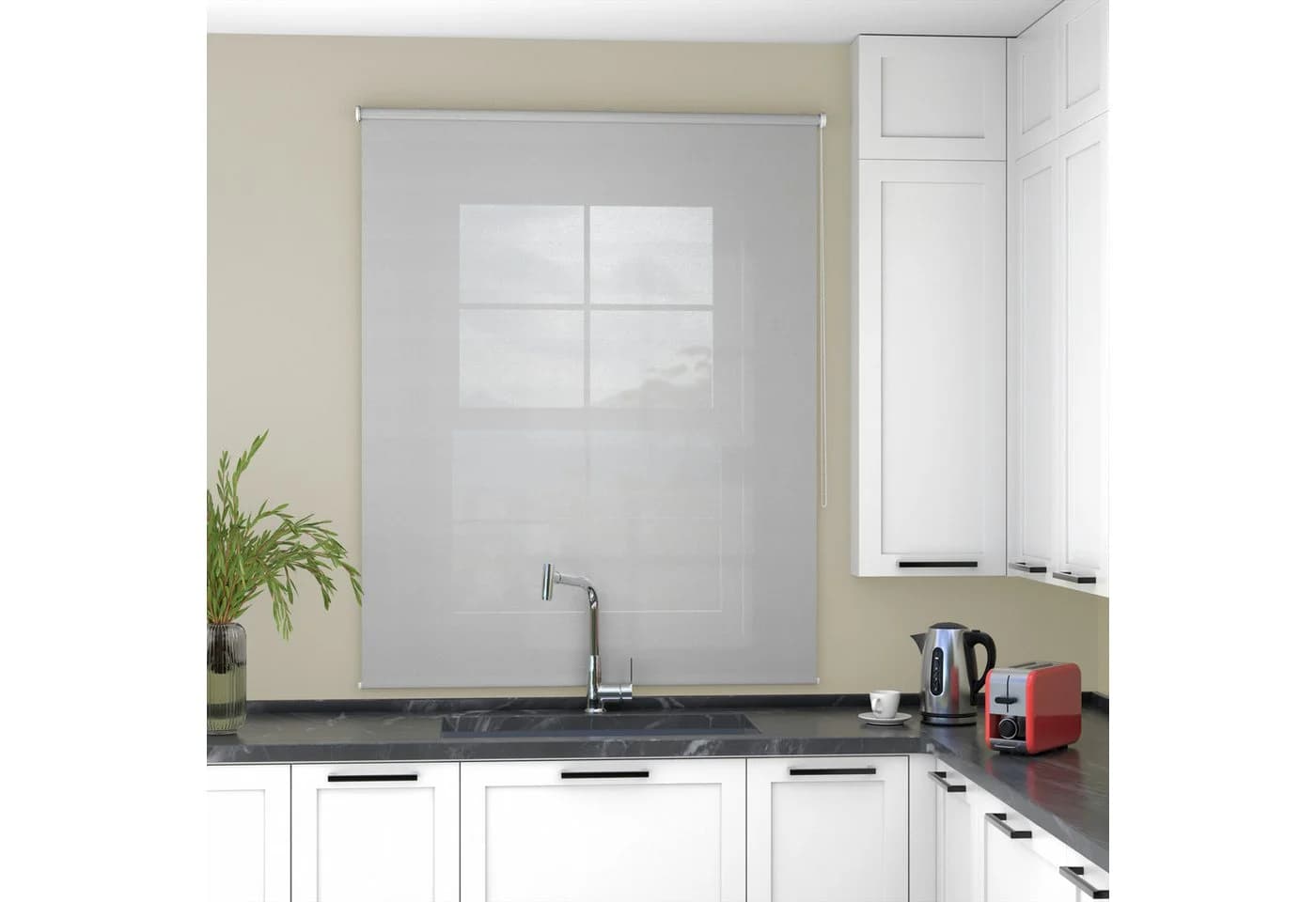 Deco-Raum Tageslichtrollo Basic GL Grau Seitenzug