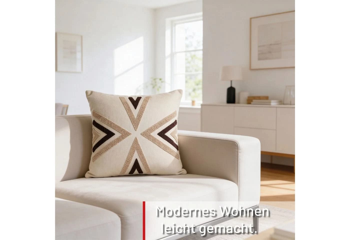 Deco-Raum Dekokissen Set 2-tlg. Beige Nordic Arrow Design - Bild 3