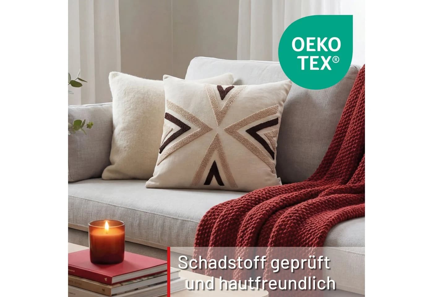 Deco-Raum Dekokissen Set 2-tlg. Beige Nordic Arrow Design - Bild 5