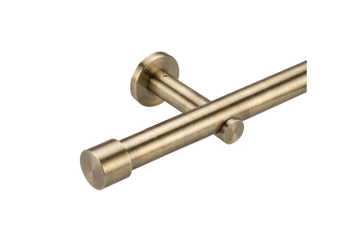 Deco-Raum Gardinenstange Kappe Messing-antik 1-läufig Metall - Bild 3