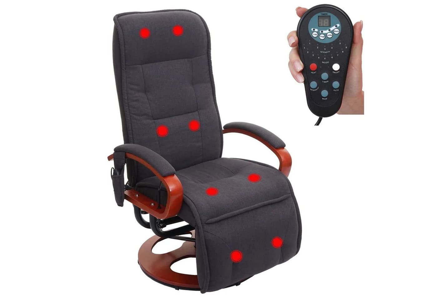 PROREGAL® Massagesessel ATHENE mit 8-Punkt-Massage & Relaxfunktion