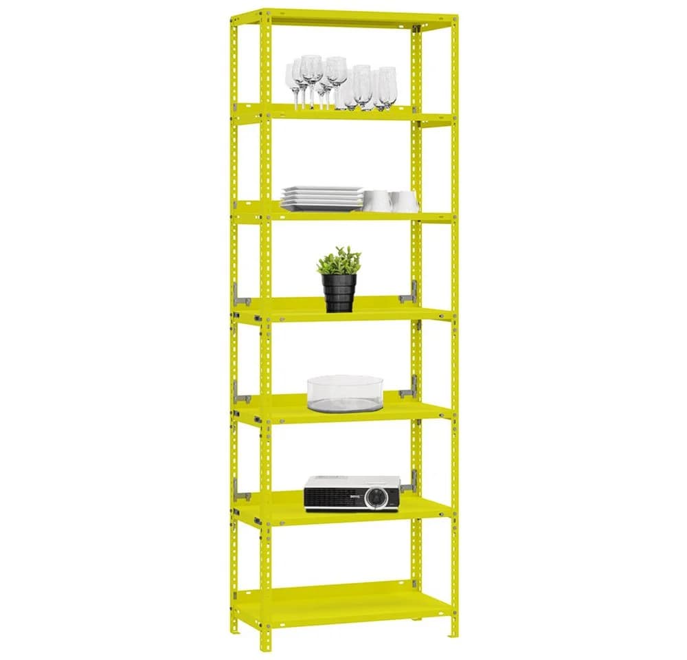 PROREGAL® Schwerlastregal MAGNUS 7 Ebenen Stahl pulverbeschichtet Zinkgelb - Bild 4