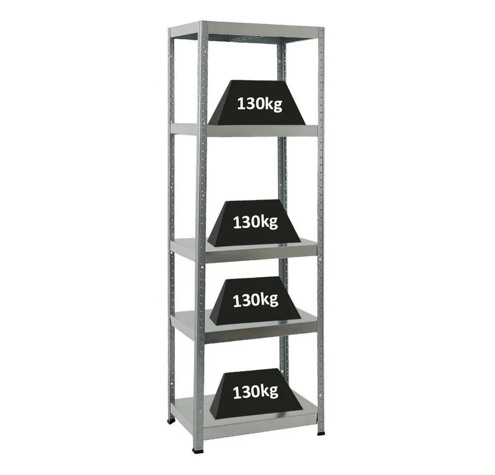 PROREGAL® Schwerlastregal STEEL EAGLE Metallsteckregal 5 Stahlböden 180x60x40cm - Bild 2