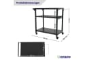 PROREGAL VULCAN Servierwagen 3 Ablagen Metall Outdoor Grillwagen Bild 3