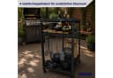 PROREGAL VULCAN Servierwagen 3 Ablagen Metall Outdoor Grillwagen Bild 5