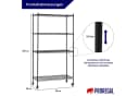 PROREGAL® Standregal HADES Gitterregal mit Rollen Schwarz/Silber Bild 1