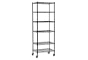 PROREGAL® Standregal HADES Gitterregal mit Rollen Schwarz/Silber Bild 2