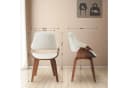 PROREGAL® Esszimmerstuhl MINNEAPOLIS 2er Set Creme/Walnuss Bugholz Bild 1