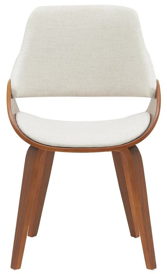 PROREGAL® Esszimmerstuhl MINNEAPOLIS 2er Set Creme/Walnuss Bugholz - Bild 3