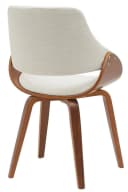 PROREGAL® Esszimmerstuhl MINNEAPOLIS 2er Set Creme/Walnuss Bugholz Bild 4