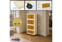 PROREGAL Aufbewahrungsbox EasyCube stapelbar 4 Ebenen weiß mit Rollen Bild 1