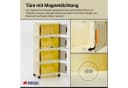 PROREGAL Aufbewahrungsbox EasyCube stapelbar 4 Ebenen weiß mit Rollen Bild 3