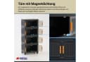 PROREGAL® Aufbewahrungsbox EasyCube stapelbar 4 Ebenen & Rollen Schwarz Bild 3