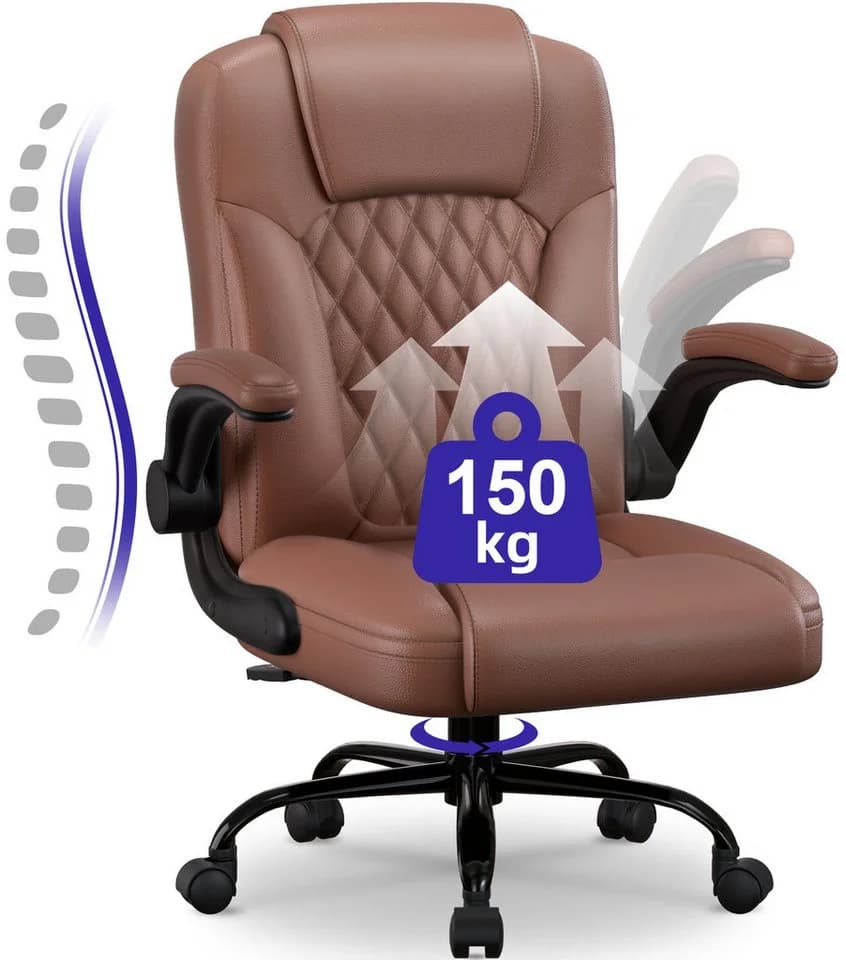 Fukstern Bürostuhl Ergonomischer Bürostuhl mit 90° klappbaren Armlehnen - Bild 2