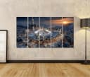 islandburner Leinwandbild Luftaufnahme Kaaba Mekka 5-teilig XXL Bild 1