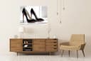 Poster Schwarze High Heels mit roter Sohle Wanddeko für Damen Bild 1