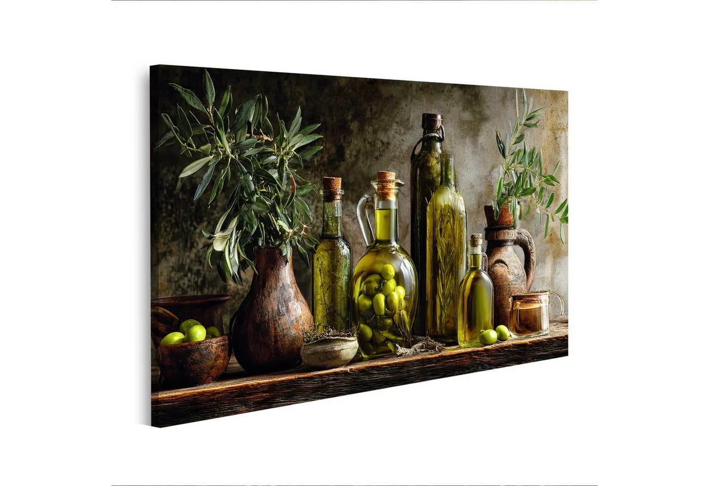 islandburner Leinwandbild Mediterranes Stillleben Oliven bunt - Bild 2