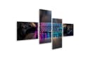 islandburner Leinwandbild Gaming Setup RGB 4-teilig bunt Bild 2