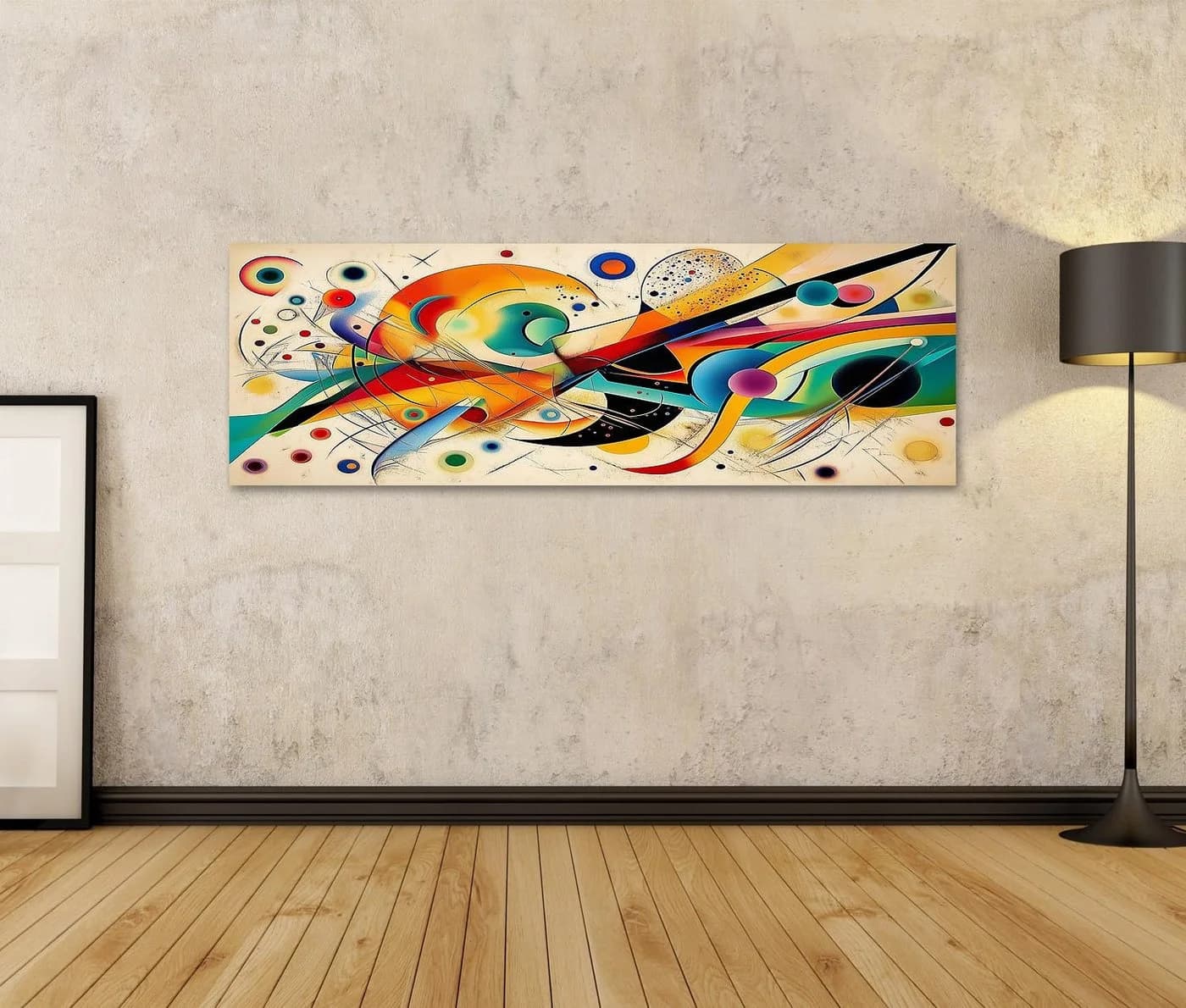islandburner Leinwandbild Farbenfrohe Kandinsky Abstraktion Bunt