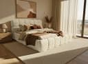 thematys Polsterbett mit Bettkasten 200x200cm Cord-Stoff Bild 1