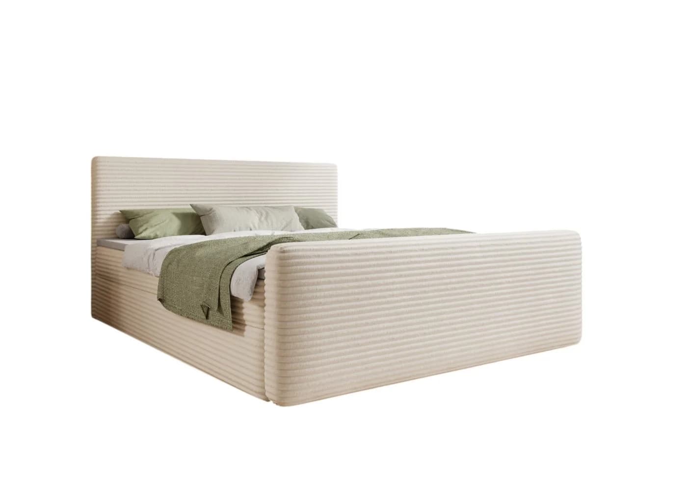thematys Boxspringbett Cord mit Bettkasten beige - Bild 4