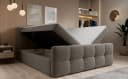thematys Boxspringbett mit Bettkasten Velours Bouclé Grau Bild 3
