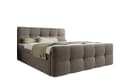 thematys Boxspringbett mit Bettkasten Velours Bouclé Grau Bild 4