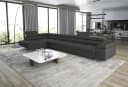 thematys Ecksofa ASTON MAXI mit Schlaffunktion & Bettkasten grau Bild 2