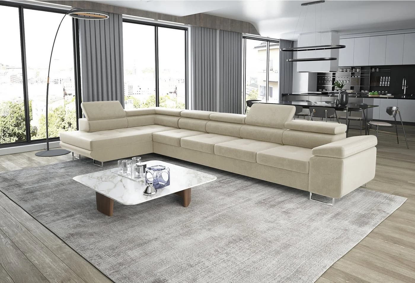 Ecksofa ASTON MAXI XL L-Form mit Schlaffunktion - Bild 2