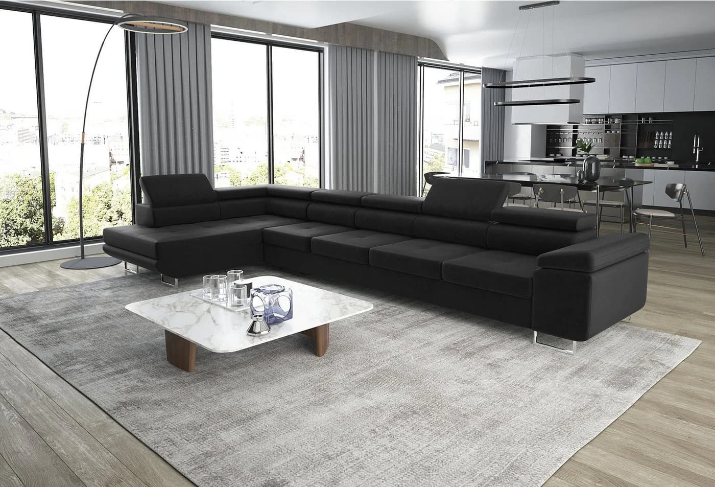 thematys Ecksofa ASTON MAXI 405x203cm mit Schlaffunktion & Bettkasten - Bild 2