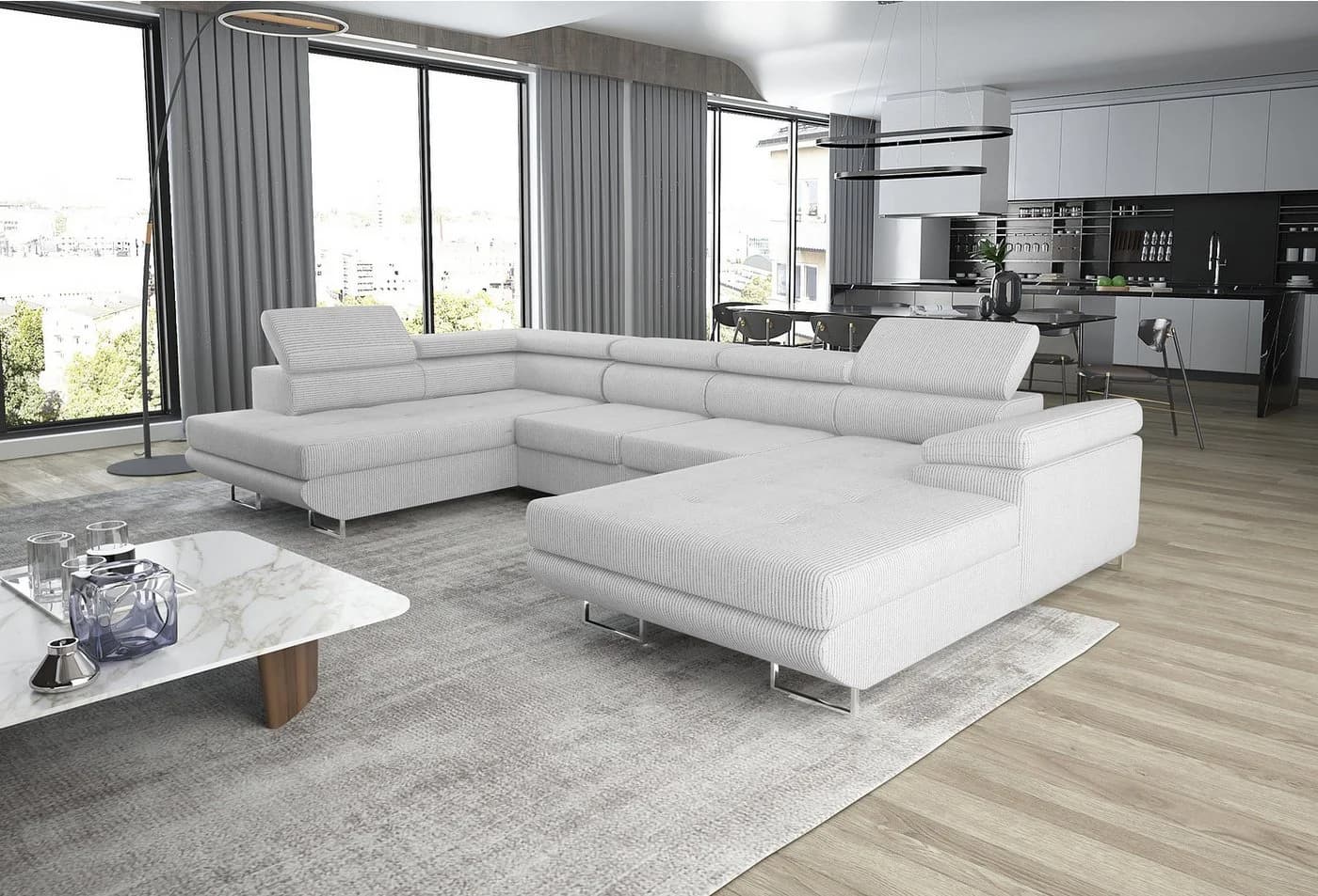 thematys Ecksofa GRENADA U-Form mit Schlaffunktion und Bettkasten - Bild 2