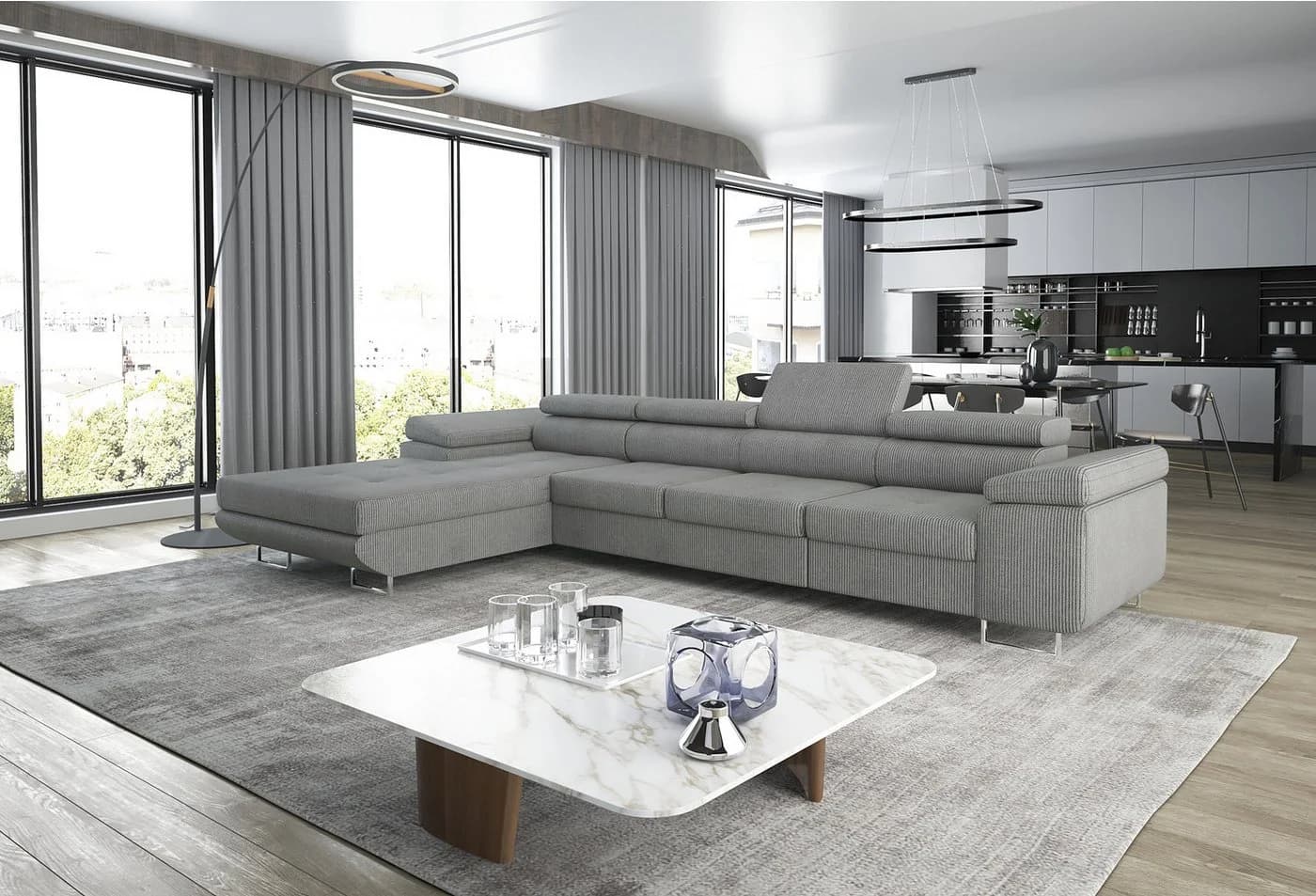 thematys Ecksofa ALVARO MAXI L-Form mit Schlaffunktion & Bettkasten - Bild 2