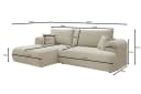 thematys Ecksofa MODO L-Form mit Schlaffunktion Beige Cord Bild 5