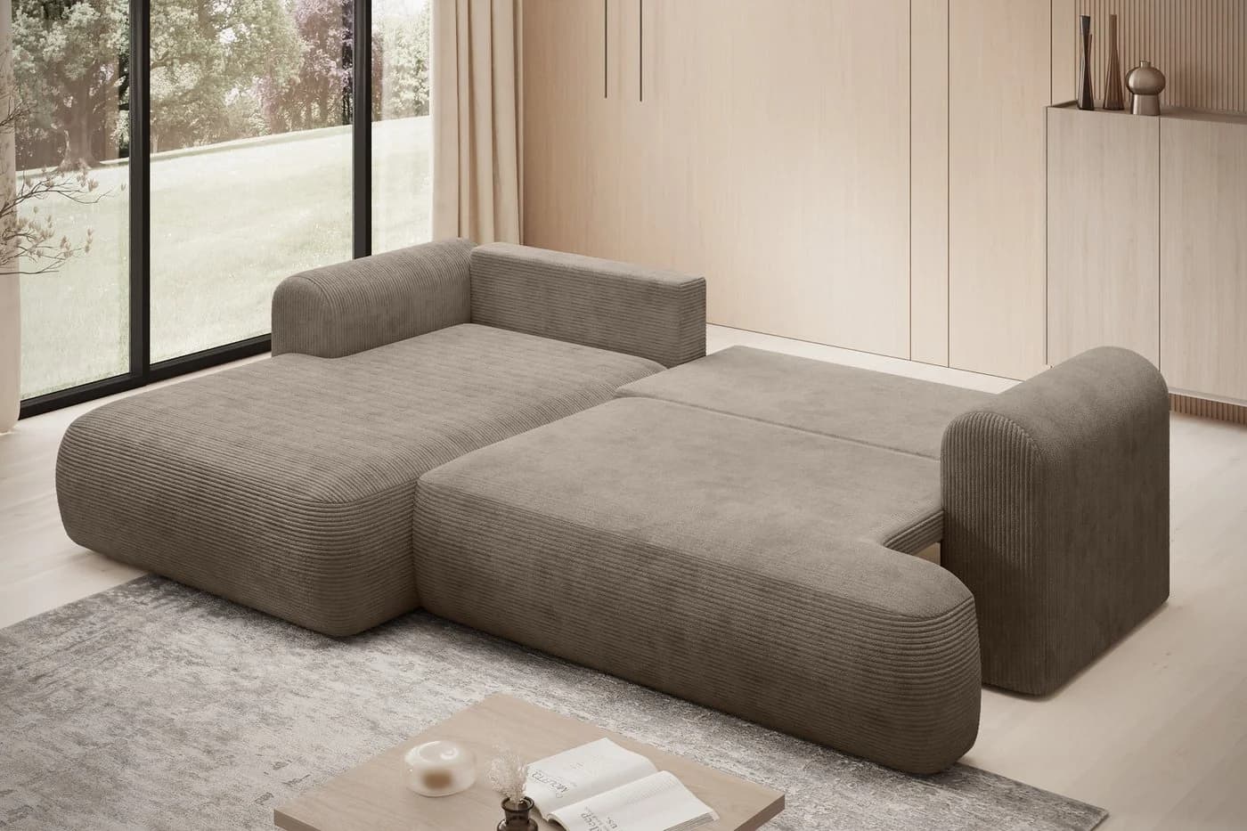 thematys Ecksofa L-Form mit Schlaffunktion & Bettkasten - Bild 3