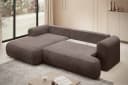thematys Ecksofa MODO L-Form mit Schlaffunktion und Bettkasten Braun Bild 1