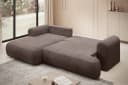 thematys Ecksofa MODO L-Form mit Schlaffunktion und Bettkasten Braun Bild 3