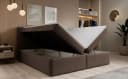 thematys Boxspringbett mit Bettkasten Braun Bouclé Bild 1
