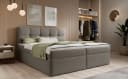 thematys Boxspringbett mit Bettkasten Velours oder Bouclé Grau Bild 2