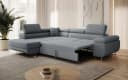thematys Ecksofa ASTON mit Schlaffunktion & Bettkasten – Cordstoff TILIA Grau Bild 3