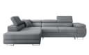 thematys Ecksofa ASTON mit Schlaffunktion & Bettkasten – Cordstoff TILIA Grau Bild 5